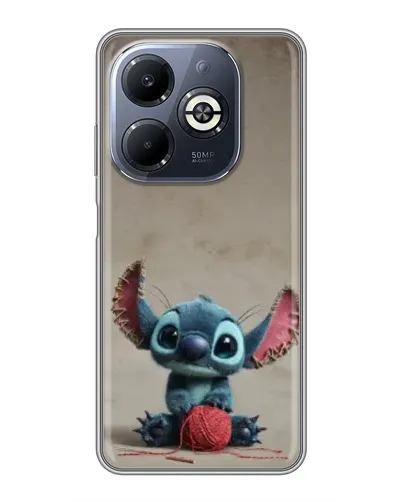 Чехол для Infinix Smart 8 Plus с картинкой «Стич на коричневом фоне»