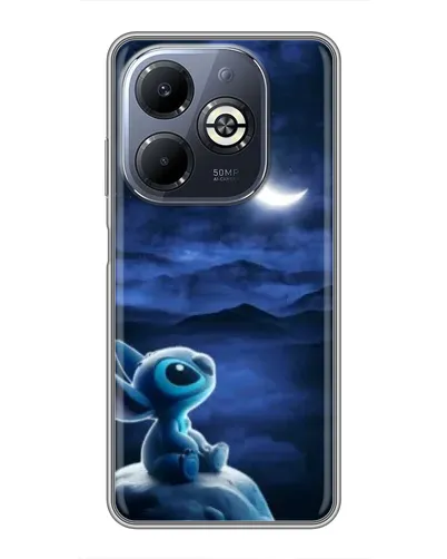 Чехол для Infinix Smart 8 Plus с картинкой «Лунная ночь Стича»