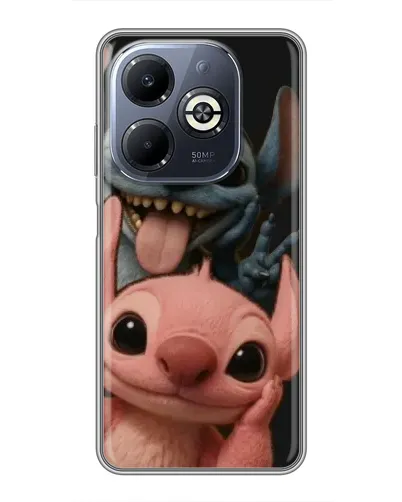 Чехол для Infinix Smart 8 Plus с картинкой «Стич и Ангел»
