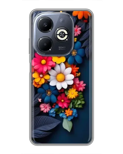 Чехол для Infinix Smart 8 Plus с картинкой «Цветочная феерия»