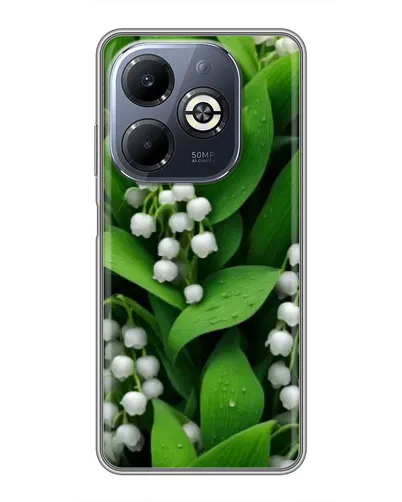 Чехол для Infinix Smart 8 Plus с картинкой «Ландыши в зелени»