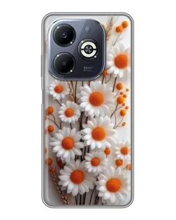 Чохол для Infinix Smart 8 Plus з картинкою «Білі сухоцвіти»