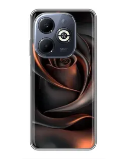 Чохол для Infinix Smart 8 Plus з картинкою «Шовкова чорна троянда»