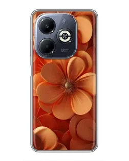 Чохол для Infinix Smart 8 Plus з картинкою «Помаранчева макро квітка»