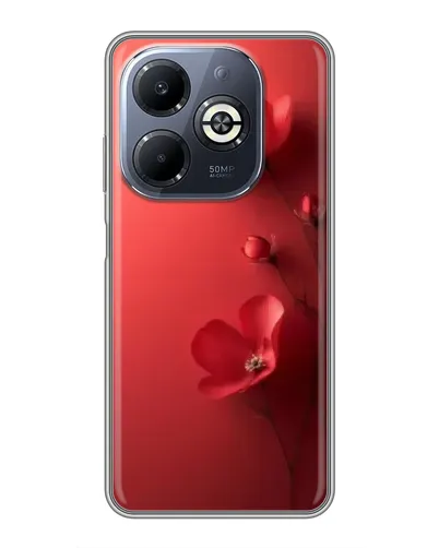 Чехол для Infinix Smart 8 Plus с картинкой «Маковые соцветия»