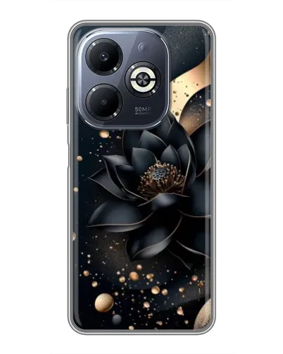 Чехол для Infinix Smart 8 Plus с картинкой «Черный лотос»