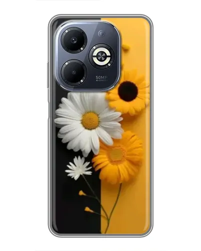 Чехол для Infinix Smart 8 Plus с картинкой «Подсолнух и ромашка»