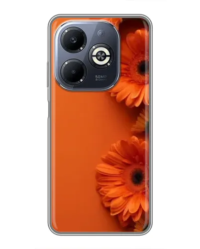 Чехол для Infinix Smart 8 Plus с картинкой «Оранжевые герберы»
