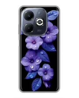 Чохол для Infinix Smart 8 Plus з картинкою «Фіолетові квіти з росою» Чохол для Infinix Smart 8 Plus з картинкою «Фіолетові квіти з росою»