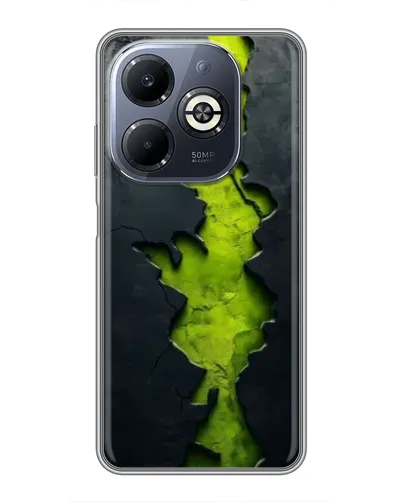 Чехол для Infinix Smart 8 Plus с картинкой «Салатовый разлом скалы»