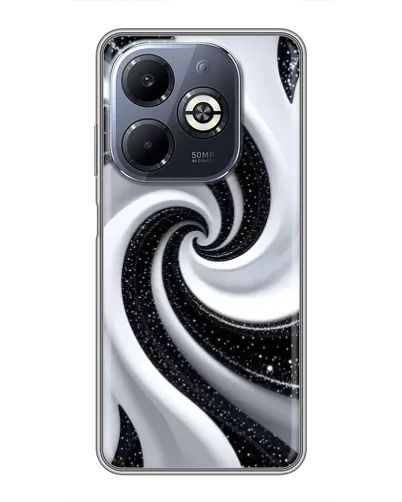 Чехол для Infinix Smart 8 Plus с картинкой «Черно-белая спираль»