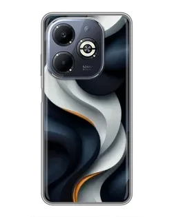Чохол для Infinix Smart 8 Plus з картинкою «Об'ємні чорно-білі стрічки»