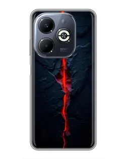 Чехол для Infinix Smart 8 Plus с картинкой «Kрасная лавовая трещина»