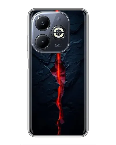 Чехол для Infinix Smart 8 Plus с картинкой «Kрасная лавовая трещина»