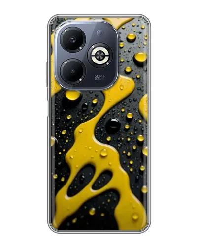 Чехол для Infinix Smart 8 Plus с картинкой «Жидкое желтое золото»