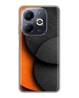Чехол для Infinix Smart 8 Plus с картинкой «Геометрия оранжевых кругов»