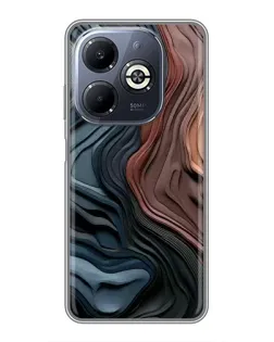 Чехол для Infinix Smart 8 Plus с картинкой «Цветные волны каньона»