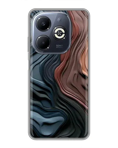 Чехол для Infinix Smart 8 Plus с картинкой «Цветные волны каньона»