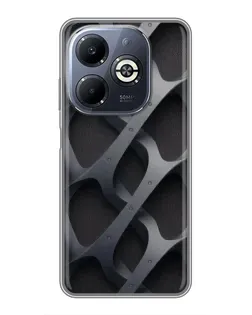 Чехол для Infinix Smart 8 Plus с картинкой «Объемное серое плетение»