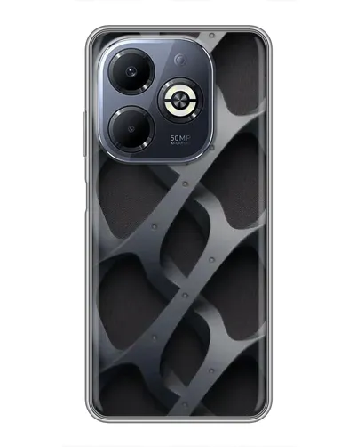 Чехол для Infinix Smart 8 Plus с картинкой «Объемное серое плетение»
