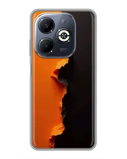 Чехол для Infinix Smart 8 Plus с картинкой «Оранжевый разлом»