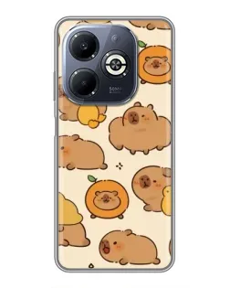 Чохол для Infinix Smart 8 Plus з картинкою «Капібари з апельсинами»