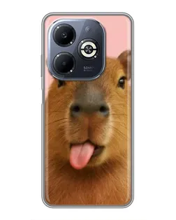 Чохол для Infinix Smart 8 Plus з картинкою «Капібара з язиком»