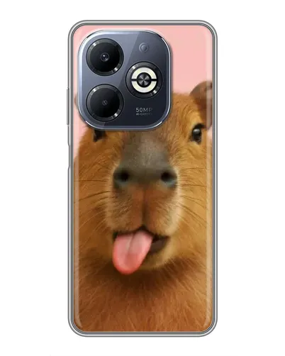 Чохол для Infinix Smart 8 Plus з картинкою «Капібара з язиком» Чохол для Infinix Smart 8 Plus з картинкою «Капібара з язиком»