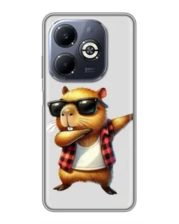 Чохол для Infinix Smart 8 Plus з картинкою «Капібара репер даб»