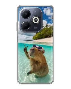 Чохол для Infinix Smart 8 Plus з картинкою «Капібара на морі»