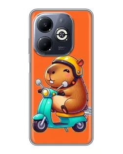 Чохол для Infinix Smart 8 Plus з картинкою «Капібара на скутері»