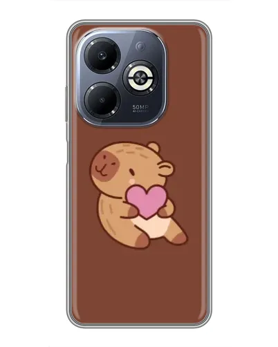 Чохол для Infinix Smart 8 Plus з картинкою «Капібара з серцем» Чохол для Infinix Smart 8 Plus з картинкою «Капібара з серцем»