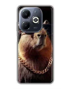 Чохол для Infinix Smart 8 Plus з картинкою «Капібара золотий ланцюг»