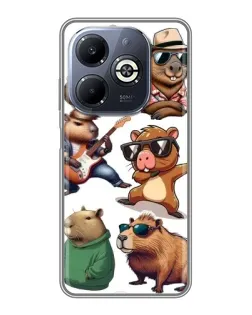 Чохол для Infinix Smart 8 Plus з картинкою «Круті капібари музиканти»