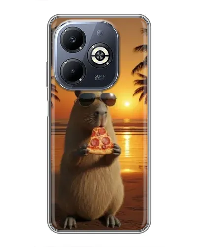 Чохол для Infinix Smart 8 Plus з картинкою «Капібара з піцою» Чохол для Infinix Smart 8 Plus з картинкою «Капібара з піцою»