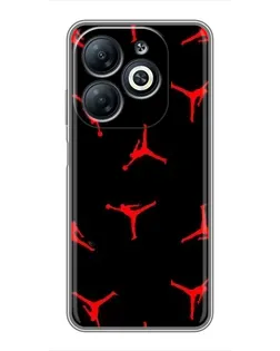 Чехол для Infinix Smart 8 с картинкой «Jordan Red Pattern»