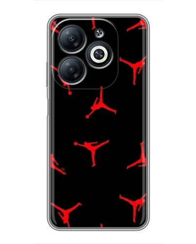 Чехол для Infinix Smart 8 с картинкой «Jordan Red Pattern» Чехол для Infinix Smart 8 с картинкой «Jordan Red Pattern»