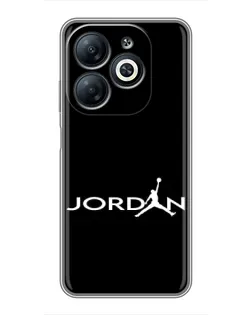 Чехол для Infinix Smart 8 с картинкой «Jordan White Logo»