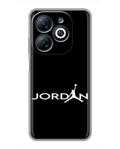 Чехол для Infinix Smart 8 с картинкой «Jordan White Logo» Чехол для Infinix Smart 8 с картинкой «Jordan White Logo»