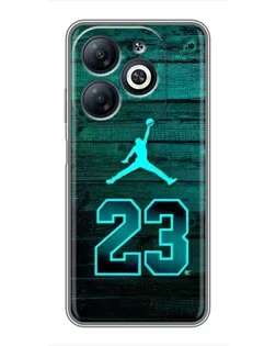 Чехол для Infinix Smart 8 с картинкой «Jordan Cyan 23»