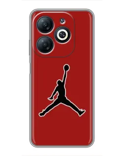 Чехол для Infinix Smart 8 с картинкой «Jordan Red Back»