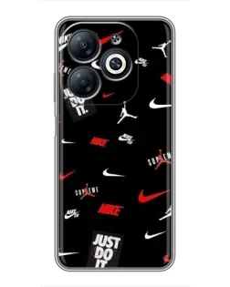 Чехол для Infinix Smart 8 с картинкой «Nike Mix Pattern»