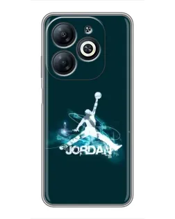Чехол для Infinix Smart 8 с картинкой «Jordan Blue Fire»