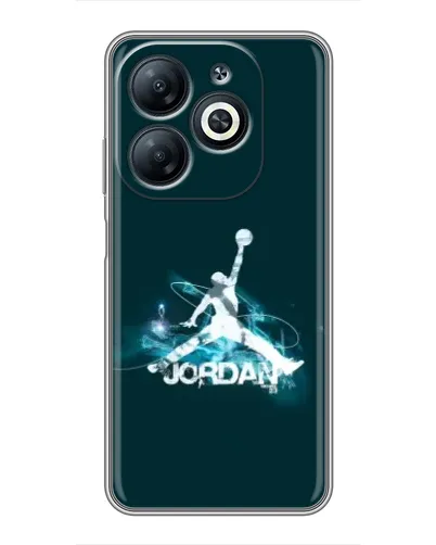Чехол для Infinix Smart 8 с картинкой «Jordan Blue Fire» Чехол для Infinix Smart 8 с картинкой «Jordan Blue Fire»