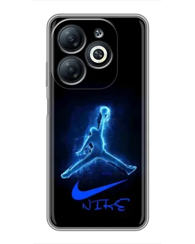 Чехол для Infinix Smart 8 с картинкой «Jordan Neon Blue» Чехол для Infinix Smart 8 с картинкой «Jordan Neon Blue»