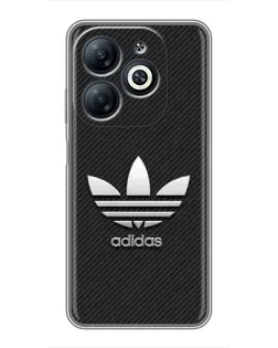Чехол для Infinix Smart 8 с картинкой «Adidas Карбоновая текстура»