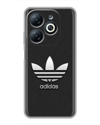 Чехол для Infinix Smart 8 с картинкой «Adidas Карбоновая текстура»