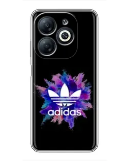 Чехол для Infinix Smart 8 с картинкой «Взрыв красок Adidas»