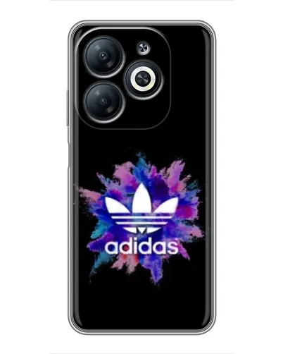 Чехол для Infinix Smart 8 с картинкой «Взрыв красок Adidas»