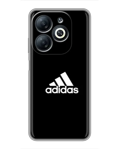 Чехол для Infinix Smart 8 с картинкой «Черная классика Adidas»